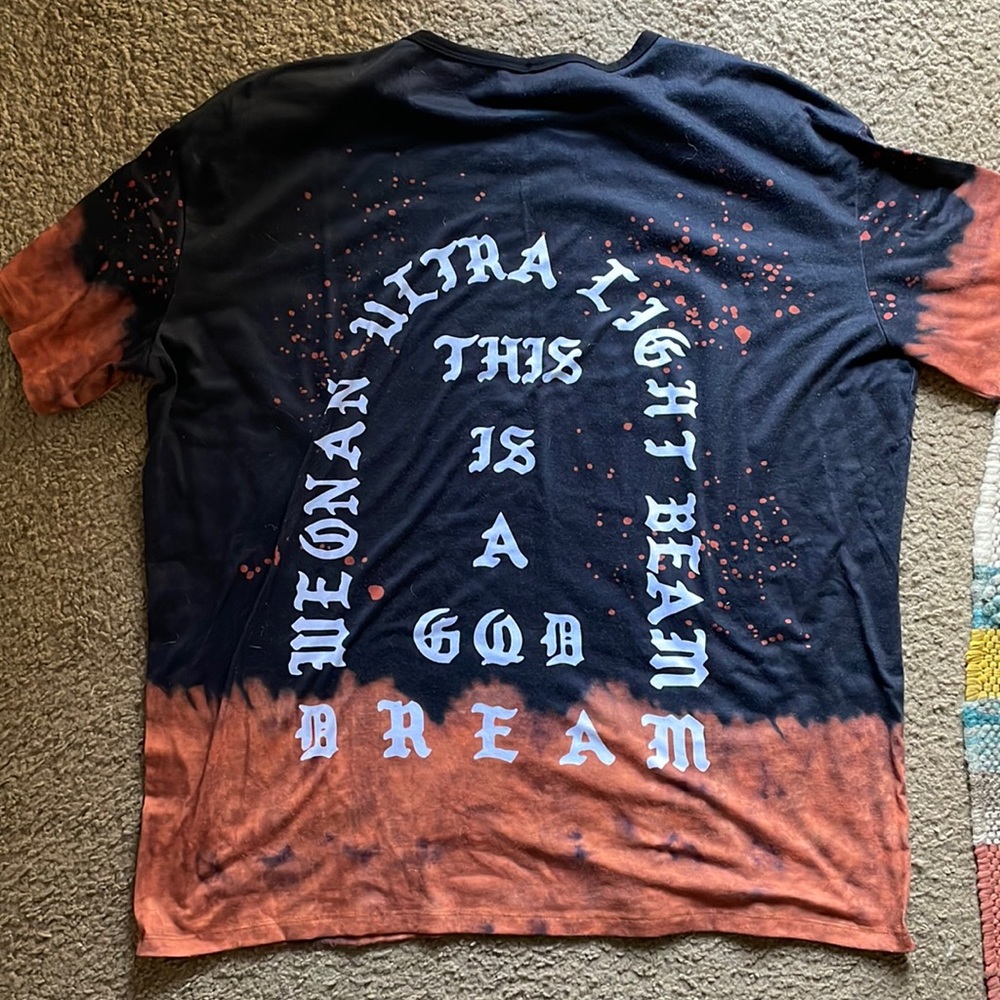Kanye west I feel Like Pablo Ultralight Beam acid wash T-shirt